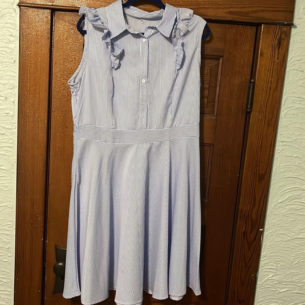 Dress blue and white stripe
